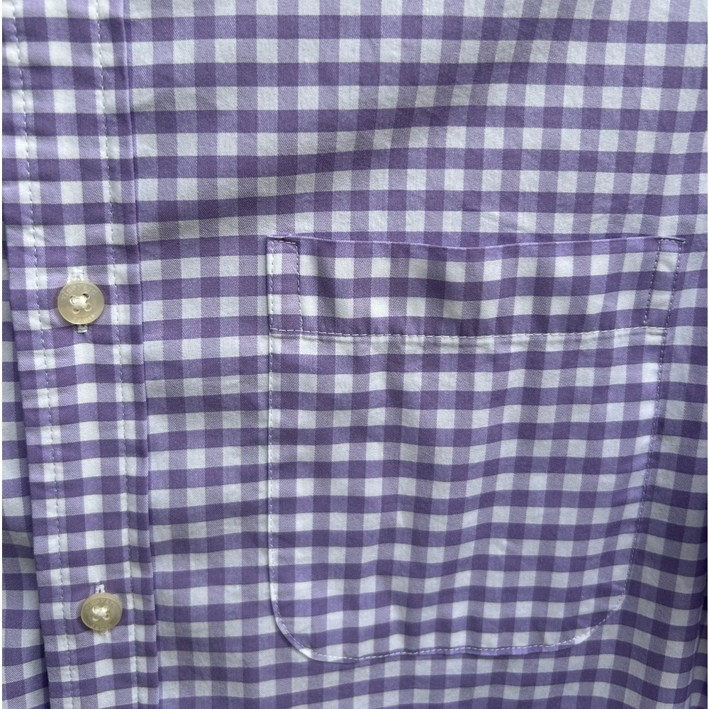 Vineyard Vines OTG On-The-Go Performance Long Sleeve Purple Gingham S Shirt C4 - Picture 6 of 6